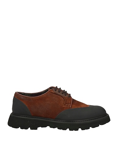 DOUCAL'S Laced shoes Brown Soft Leather, Rubber