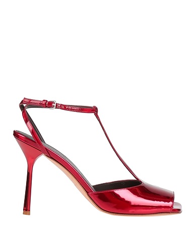 SPORTMAX Sandals Red Soft Leather