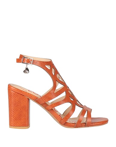 GAI MATTIOLO Sandals Tan Textile fibres