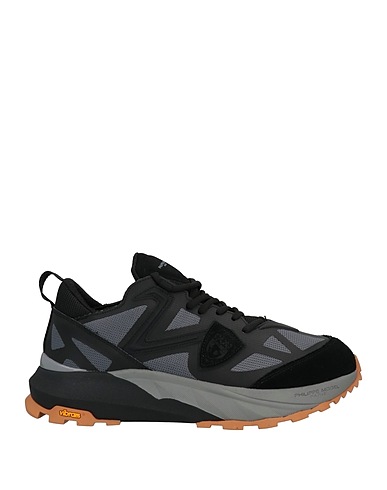 PHILIPPE MODEL Sneakers Black Textile fibres, Soft Leather