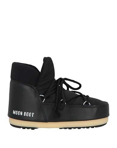 MOON BOOT Ankle boot Black Nylon, Textile fibres