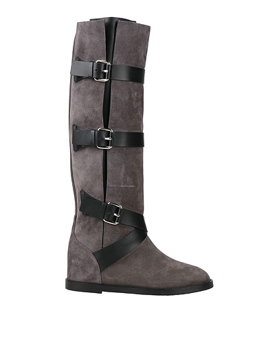 CASADEI ブーツ グレー 革（なめし加工）
