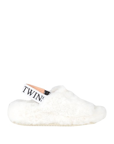 TWINSET Sandalen Weiß Gewebefasern