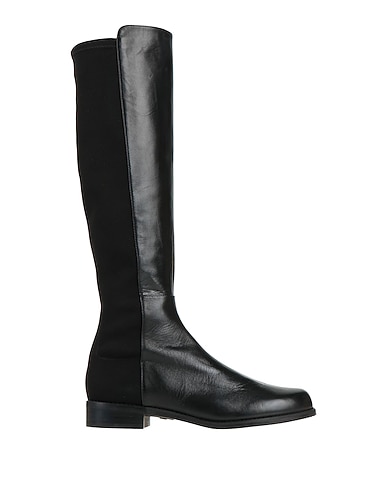 STUART WEITZMAN Boots Black Soft Leather, Textile fibres