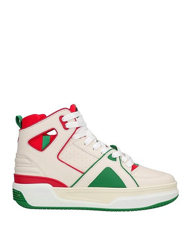 JUST DON Sneakers Beige Soft Leather, Textile fibers