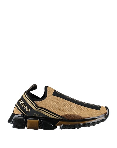 DOLCE&GABBANA Sneakers Gold 70% Polyester, 10% Polyamide, 10% Elastane, 10% Viscose