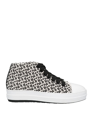RUCOLINE Sneakers White Leather, Textile fibers