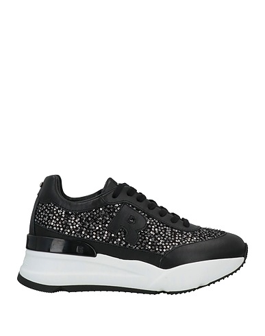 RUCOLINE Sneakers Black Soft Leather, Textile fibers