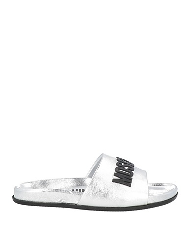MOSCHINO Sandals Silver Calfskin