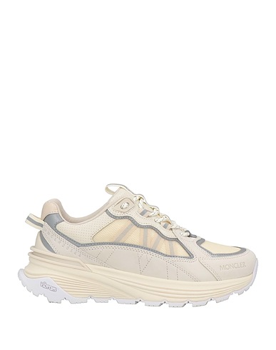 MONCLER Sneakers Cream Soft Leather, Textile fibres