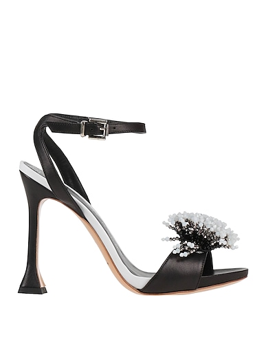 GIANNI MARRA Sandals Black Soft Leather