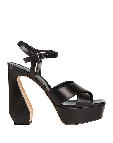 SI ROSSI by SERGIO ROSSI Sandals Black Soft Leather