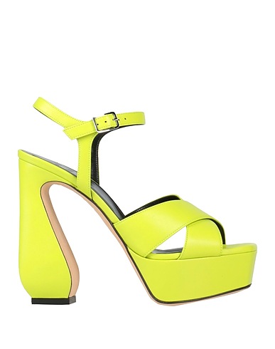 SI ROSSI by SERGIO ROSSI Sandals Yellow Soft Leather