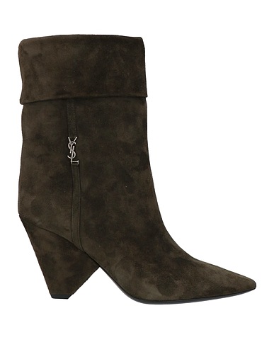 SAINT LAURENT Ankle boot Dark green Leather