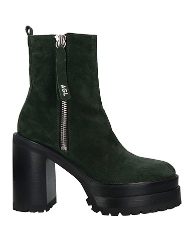 AGL Stivaletti Verde scuro Pelle