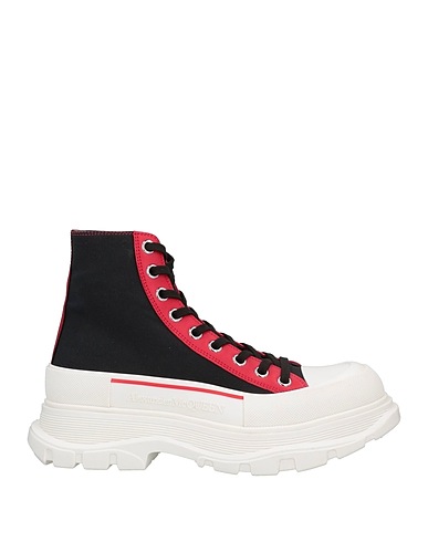 MCQUEEN Stiefelette Schwarz Gewebefasern, Leder, Gummi