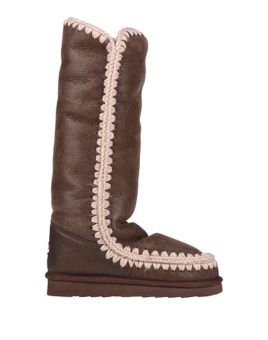 MOU Boots Dark brown Sheepskin, Wool