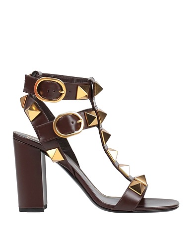 VALENTINO GARAVANI Sandals Dark brown Soft Leather
