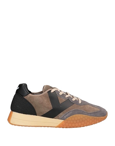 KEH-NOO Sneakers Taupe Leather, Textile fibres