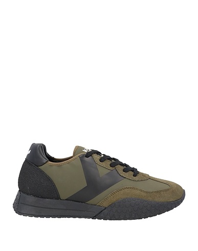 KEH-NOO Sneakers Military green Textile fibers, Leather