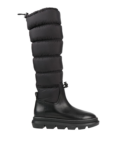 TORY BURCH Boots Black Leather, Textile fibers