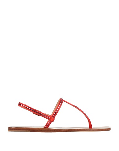 EDDY DANIELE Flip flops Tomato red Textile fibers
