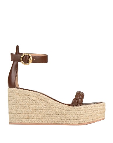 GIANVITO ROSSI Espadrilla Marrón chocolate Piel