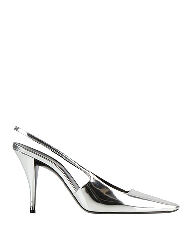 SAINT LAURENT Γόβα Ασημί Δέρμα