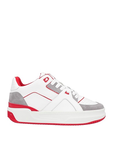 JUST DON Sneakers Grey Leather, Textile fibres