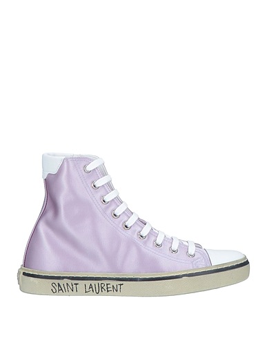 SAINT LAURENT Sneakers Lilla Fibre tessili, Pelle