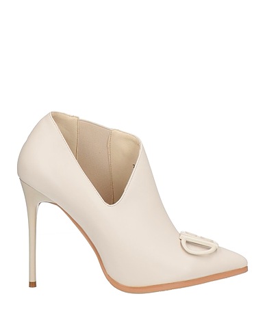 LAURA BIAGIOTTI Ankle boot Ivory Textile fibers