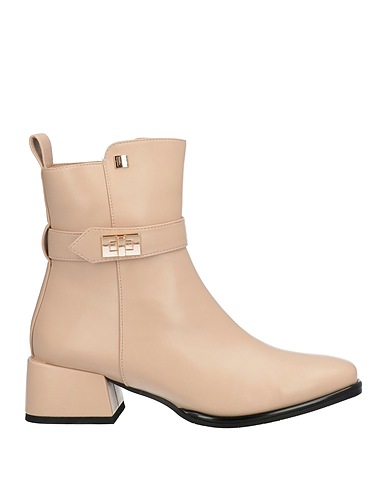 LAURA BIAGIOTTI Ankle boot Ivory Textile fibres