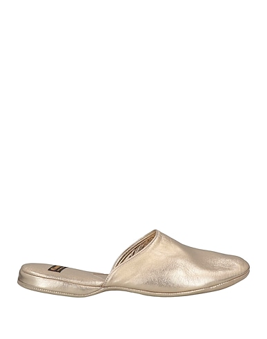 CHURCH'S Slides and slippers Gold Soft Leather