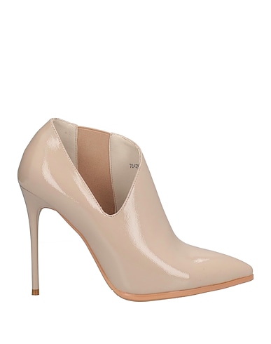 LAURA BIAGIOTTI Ankle boot Beige Textile fibers