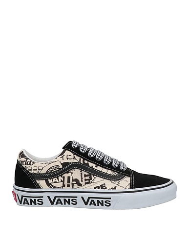 VANS Sneakers Black Leather, Textile fibres