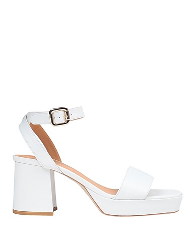 BRUNO PREMI Sandals Off white 100% Sheepskin