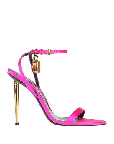 TOM FORD Sandals Fuchsia Viscose, Silk, Steel, Zamak, Brass
