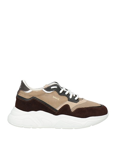 ROBERTO P  Luxury Sneakers Dunkelbraun Gewebefasern, Leder