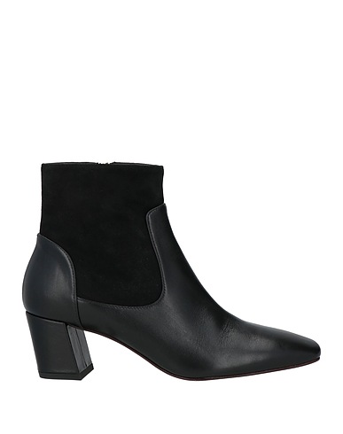 AVRIL GAU Ankle boot Black Leather, Textile fibers