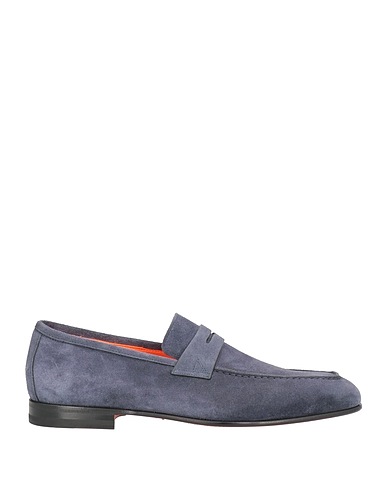 SANTONI Loafers Slate blue Leather