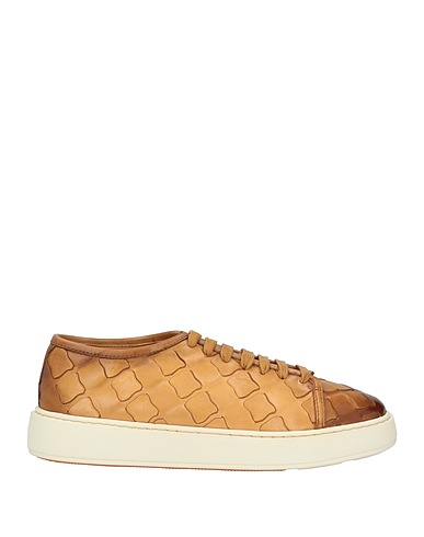 SANTONI Sneakers Sand Soft Leather