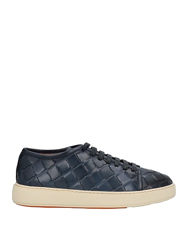 SANTONI Sneakers Navy blue Soft Leather