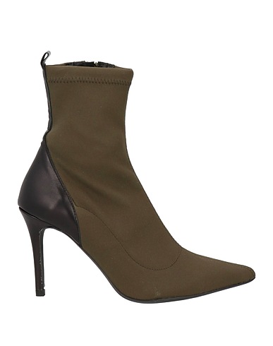 MARIAN Ankle boot VERDE MILITARE Leather, Textile fibers