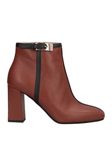 POLLINI Ankle boot Brown Calfskin