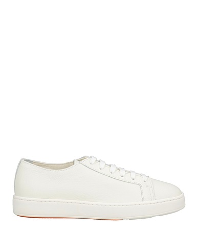 SANTONI Sneakers White Soft Leather