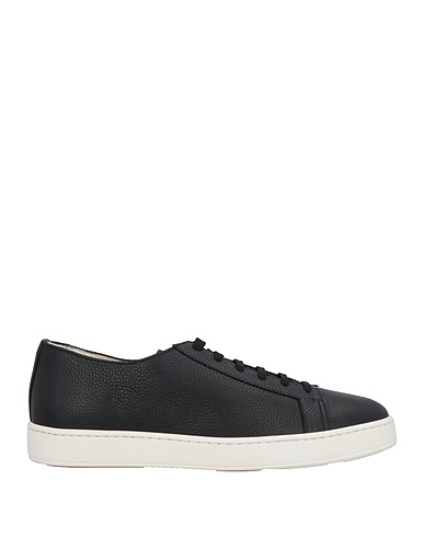 SANTONI Sneakers Black Soft Leather