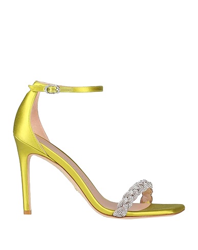 STUART WEITZMAN Sandali Verde lime Fibre tessili