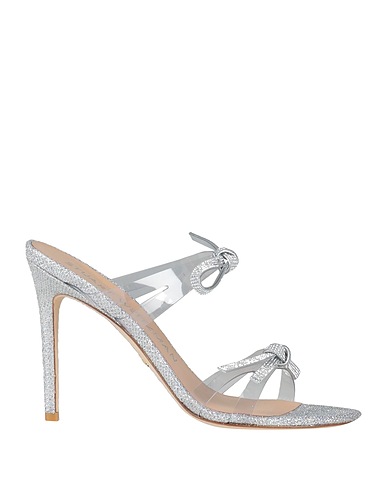 STUART WEITZMAN Sandalen Silber Andere Fasern, Leder