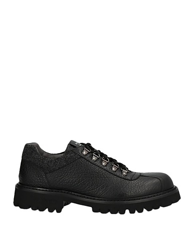 POLLINI Laced shoes Black Soft Leather