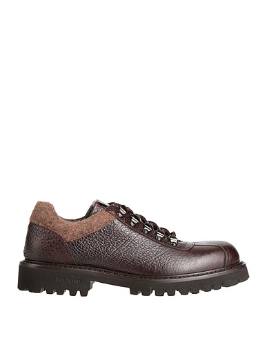 POLLINI Stringate Testa di moro Pelle